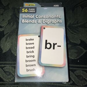 Edupress Initial Consonants Blends & Digraphs Flash Cards 56 Cards (EP62044)